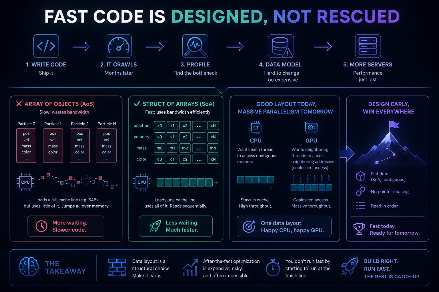 Fast Code Is Designed, Not Rescued
